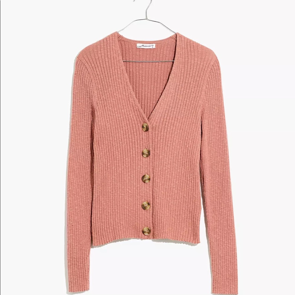 Madewell Shrunken Ribbed Cardigan Sweater